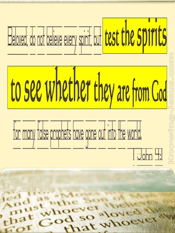 1 John 4:1 Do Not Believe Every Spirit (yellow)
